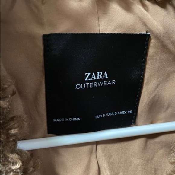Zara Outerwear NWOT Woman Soft Faux Fur Brown Teddy Winter Coat - Picture 7 of 7